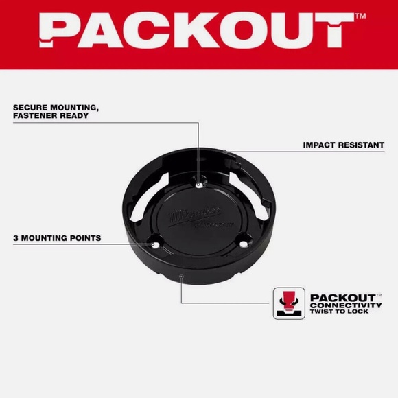 Milwaukee twist to lock mount - PACKOUT - Picture 4 of 7